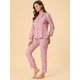thumbnail image 4 of Conjuntos de pijama para mujer Ropa de dormir de manga larga Traje de noche suave para mujer Conjuntos de salón Pj Rosa M, 4 of 6