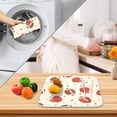 thumbnail image 6 of Heart Raspberry Flower Drying Dish Mat Quick Drying Absorbent Soft Durable for Kitchen 16" x 18", 6 of 10