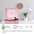 thumbnail image 2 of Maleta portátil rosa con Bluetooth Record Player JORLAI, 2 of 7