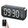 thumbnail image 3 of Alarm Clock Bluetooth Soft Light Alarm Clock Speaker Wireless | 2 in 1 Mirror Clock Radio Broadcast Card Speaker Bluetooth 4.2 White Digital Display, 3 of 3