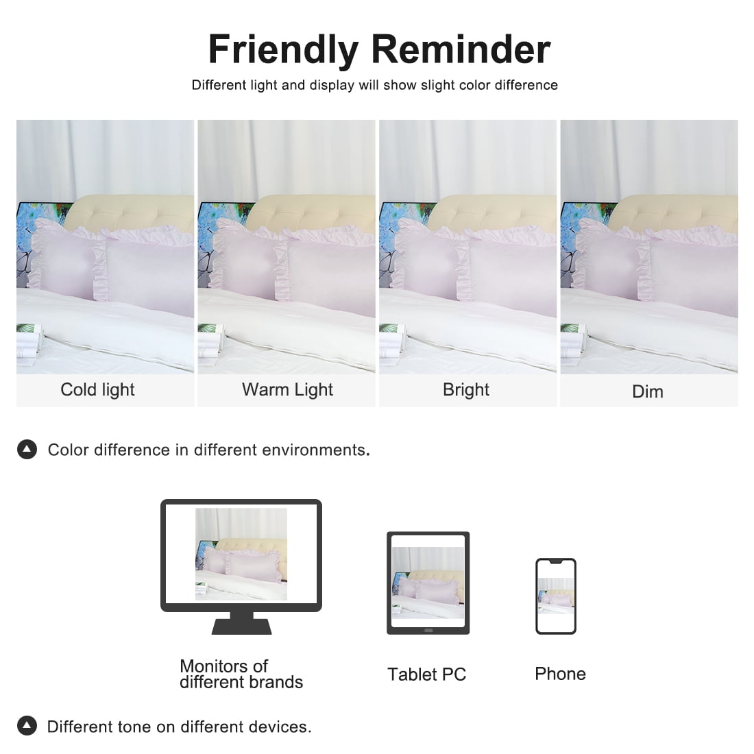 Unique Bargains 2-Piece Satin Ruffled Edge Pillowcases, Standard, Lavender Gray