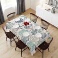 thumbnail image 6 of Blue Teal Coastal Table Cloth Waterproof Tablecloths, Summer Beach Starfish Coral Nautical Rustic Tablecloth Dining Table Cover for Kitchen Party Tabletop Outdoor, Rectangle Tablecloth 54x108 Inch, 6 of 9