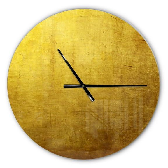 Designart 'Gold Texture ' Modern wall clock