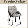 thumbnail image 6 of 4 Luxury Dining Chairs In Velvet - Modern Minimalist For Home & Restaurant. High Rebound Seat, Stable Metal Structure. Ergonomic . Silent Pad. Easy To Clean. Gray 4 Design Comfortable Dining. Seat, 6 of 6