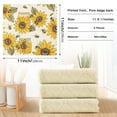 Kitchen Dish Towels Soft Absorbent Dish Cloths 11"x11" Sunflowers Honey