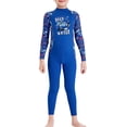 thumbnail image 2 of ZheElen Combinaison de Plongée pour Enfants Résistante au Soleil Vêtements de Natation Bleu, Garçon m, 2 of 6