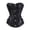 Black, variant on Krdevn Women Gothic Corset, Jacquard Steampunk Waist Cincher, Vintage Court Bustier with Metal Buckles Body Shaper Top,Black