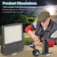 thumbnail image 4 of Luz LED para estacionamiento HYPERLITE, 200 W, 30000LM, 5000 K, 2 paquetes, 4 of 7