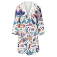 thumbnail image 4 of Jindong Robes en Peluche pour Femmes Robe en Polaire Longue Chaude Peignoir de Bain Veste de Détente Imprimée Robe de Confort Robes pour Femmes, 4 of 5