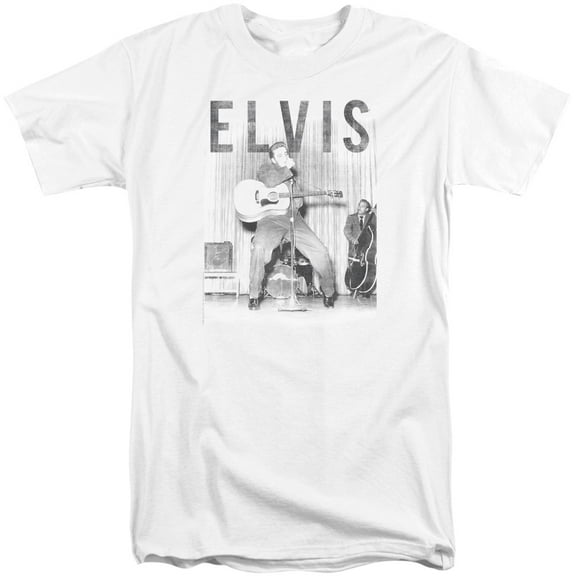 Elvis Presley With The Band S/S Adult Tall White