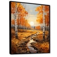 thumbnail image 2 of Designart "Autumn Sonata Birch Woods VI" Floral Floater Framed Wall Art Living Room, 2 of 7