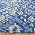 thumbnail image 3 of SAFAVIEH Aspen Isaiah Floral Wool Area Rug, Navy/Beige, 6' x 6' Round, 3 of 10