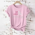thumbnail image 4 of Caner Shirts for Women Pink Ribbon Graphic Short Sleeve Crewneck Tops Cancer Awareness Inspirational Casual Tees A001-Pink L, 4 of 5