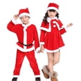 thumbnail image 2 of 2022 Nuevo disfraz navideño para niños Papá Noel Niño Bebé Ropa navideña roja Conjunto de vestido rojo de fiesta Sombrero incluido Vestido navideño, 2 of 4