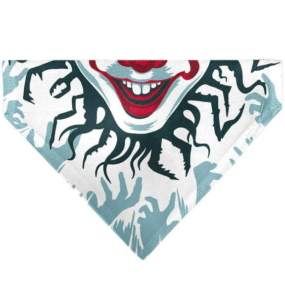 IT Pet Bandana It Pennywise Smile and Balloons White Blues Reds Slip On Collar Bandana Only