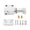 Silver, variant on Rupoun 260-8419 Adjustable Proportioning Valve Knob Brake Bias Adjuster 100-1000 PSI Black