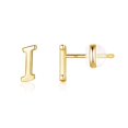 thumbnail image 1 of Lindbes Sterling Silver Stud Earrings  14K Gold, 1 of 6