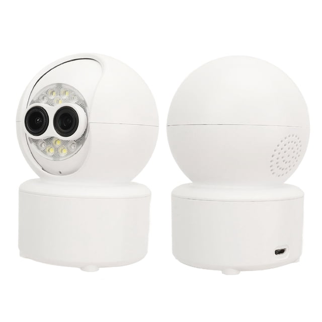 Cámara De Seguridad De Doble Lente, Grabación En Bucle De Cámara Doméstica HD Wifi Con Detección De Movimiento Para Exteriores