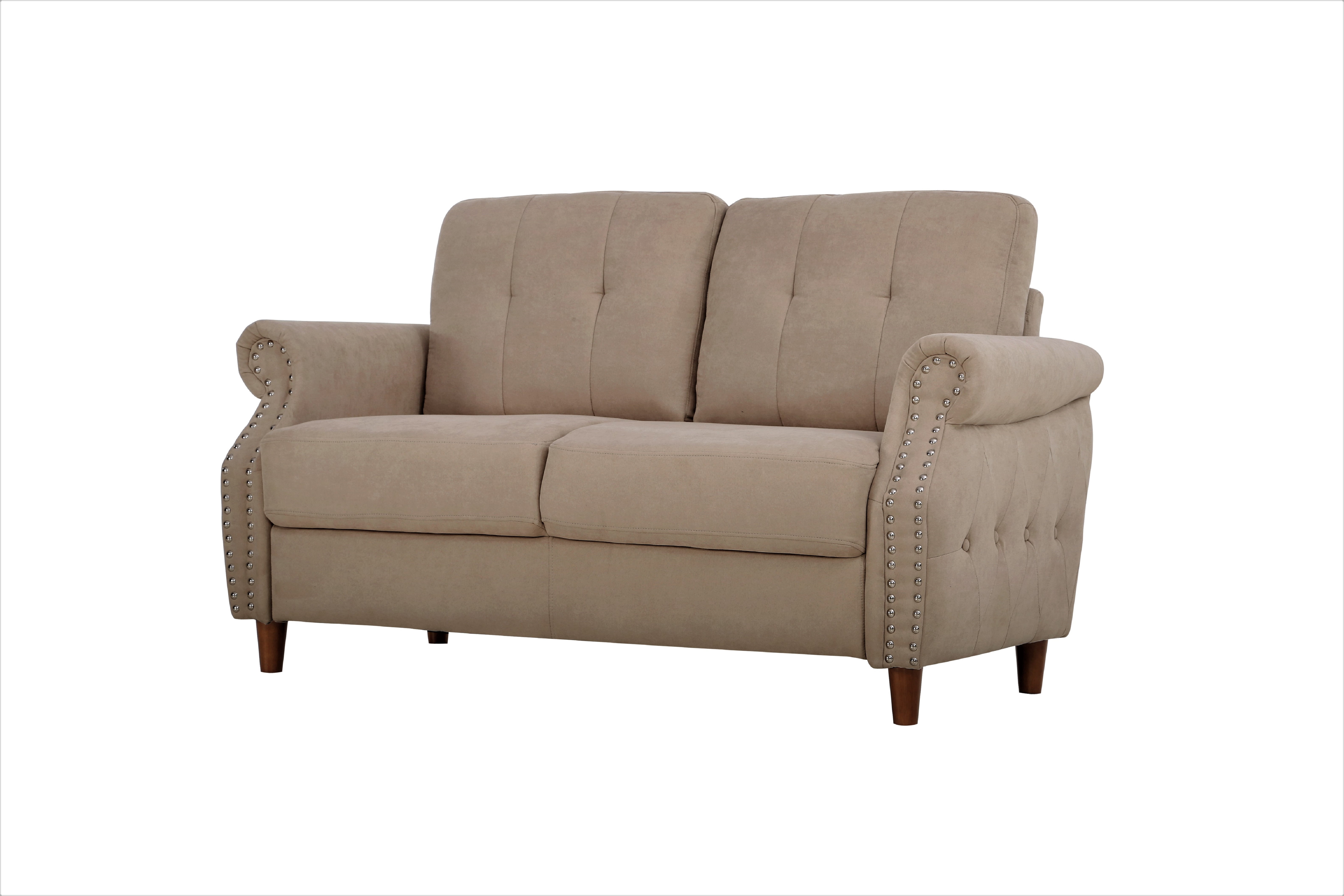 Uspridefurniture Matsuko 2Pcs Living Room Set, Loveseat and Sofa, Camel