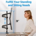 thumbnail image 3 of HOMOUNT Vertical Dual Monitor Mount Holds 4.4-17.6lbs, up to 32 Inch Stacked Monitor Mount with Gas Spring Arm, Dual Monitor Stand for Desk, 3 of 9