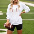 thumbnail image 2 of HUITKMM Oversized Sweater Women Women’S Football Print Oversized Hoodie – Relaxed Crew Neck Sweatshirt 4037 XXL, 2 of 4