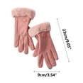 thumbnail image 3 of EARKITY Winter Warm Gloves, Womens Winter Warm Touchscreen Texting Gloves, Winter Cold Weather Plush Thermal Fleece Lining Gloves, Thermal Faux Fur Outdoor Gloves for Women Teen Girls Adults, 3 of 5