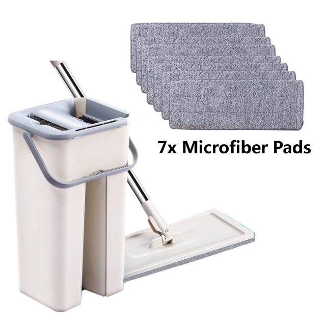 4/7/10 Lingettes pour Vadrouille avec Laveur à Seaux Auto-Portant Lavage Automatique