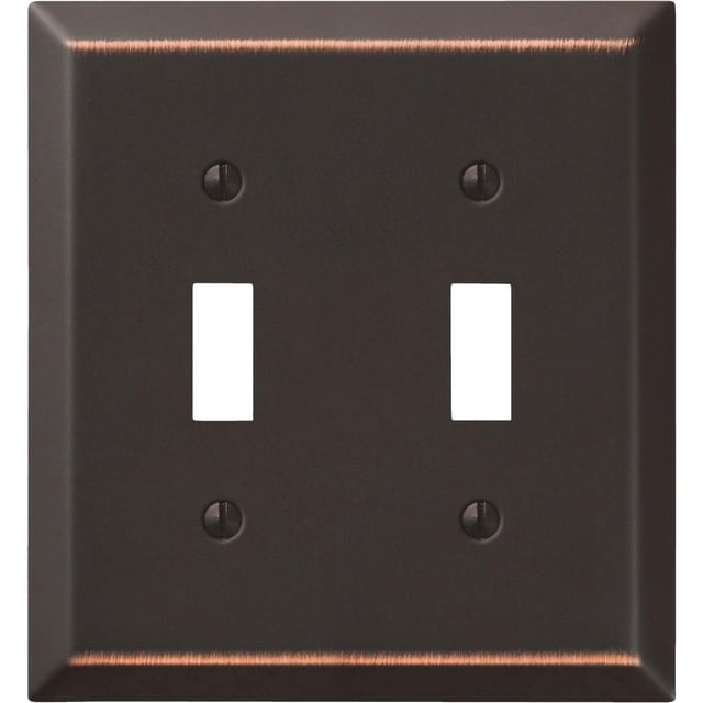 Placa de pared AMERELLE 163TTDB, 2 botones, bronce envejecido