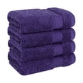 thumbnail image 5 of Cotton Paradise 100% Cotton 4 Piece Washcloths, Soft Absorbent Small Hand Face Towels Wash Rags for Body, Purple, 5 of 6