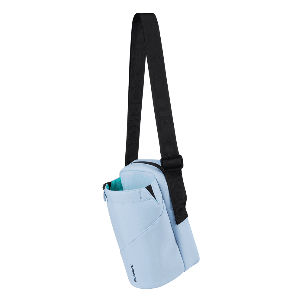 Corkcicle Crossbody Water Bottle Sling Bag - Black Neoprene
