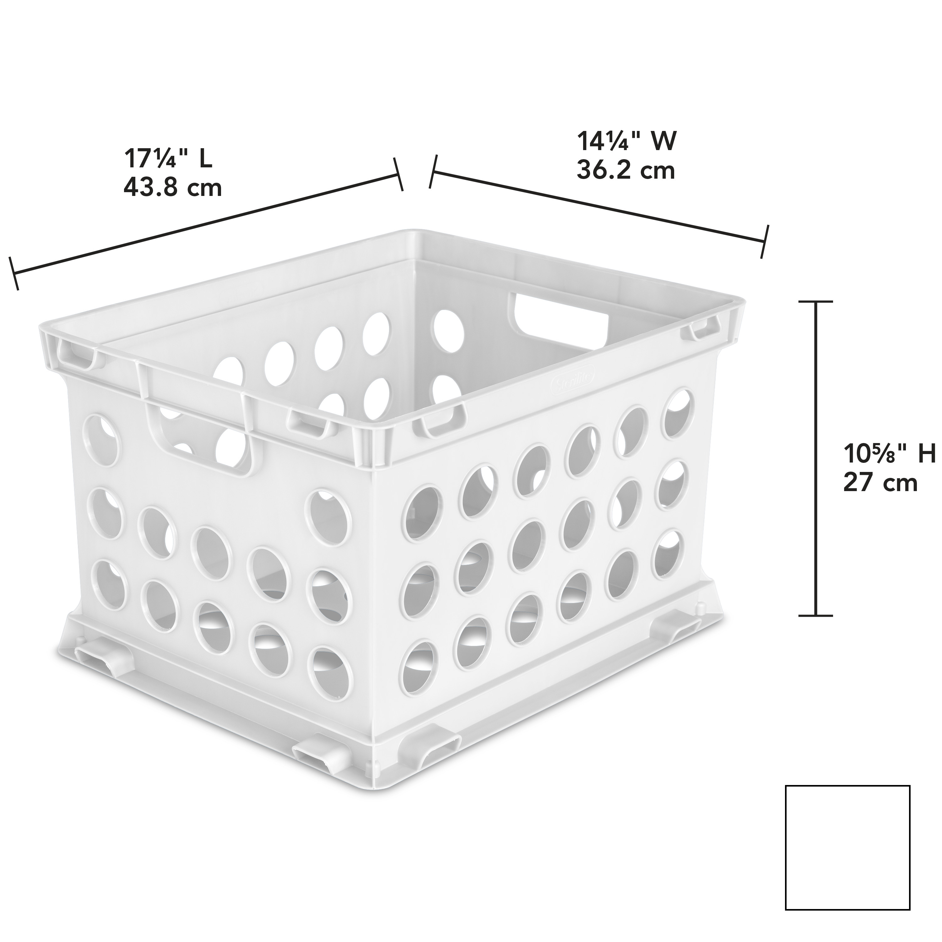Sterilite File Crate White Set of 12