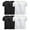 (Black & Black & White & White) X2, variant on 8-Pack Men's Short Sleeve Crew Neck Cotton Blend Classic Tee (S-3XL)