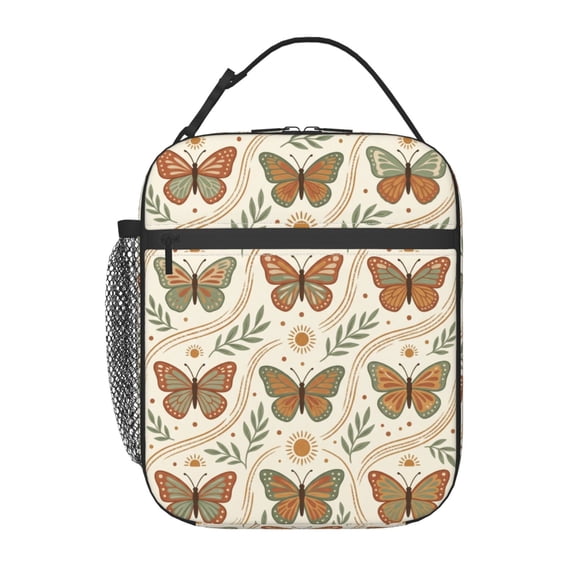 Butterfly Lunch Bag, Reusable Lunch Box Insulated For Keeping Food Cold, Suitable For Work, Office, And Picnic Travel
