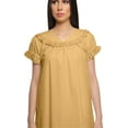 thumbnail image 2 of Moomaya Solid Short Sleeve Nightdress For Women Cotton Sleepwear Gown, 2 of 6