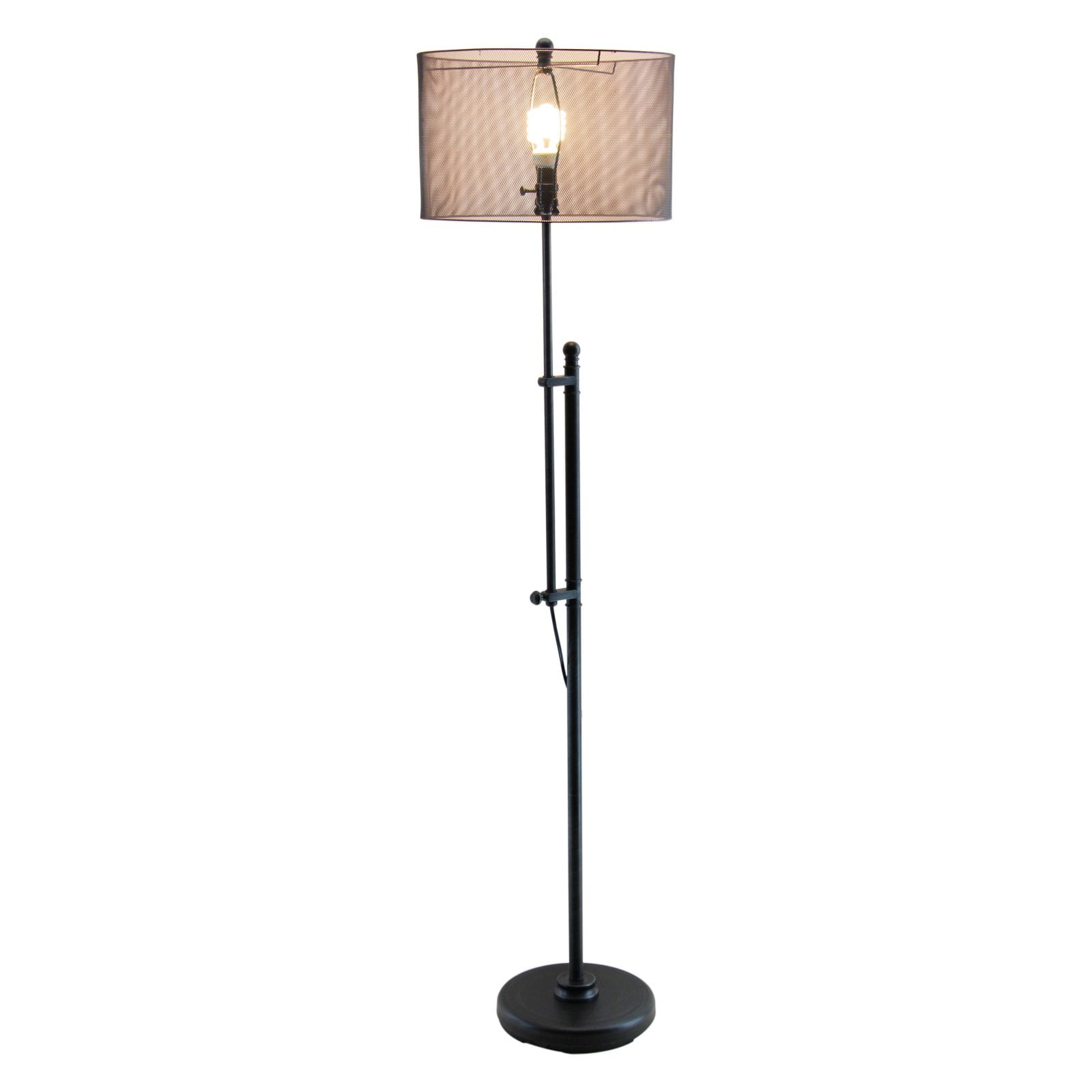 Normande Lighting Mesh Metal Adjustable Floor Lamp