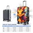 thumbnail image 6 of Daiia Colorful Flower Chameleon Luggage Cover, Thickened Washable Travel Luggage Covers, Elastic Unique Baggage Covers for 18-20 inch Luggage-Large, 6 of 9