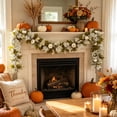 thumbnail image 6 of AUNVITO Artificial Autumn Maple Leaf Hanging Vine, Realistic Harvest Foliage Ornament, Indoor Fireplace Window Dual Holiday Decor, 6 of 7