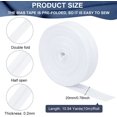 thumbnail image 2 of 10.94 Yards Single Fold Bias Tape 3/4 inch Wide White Bias Binding Tape Hemming Tape for DIY Garment Sewing Seaming Piping Quilting for DIY, 2 of 9