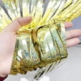 thumbnail image 2 of Gold Tinsel Streamers Party Backdrop - 2 Pack 3.2x8.2ft Metallic Foil Fringe Curtain for Christmas/New Years/Prom/Birthdays/Engagement/Anniversary/Hawaiian/Luau Party Decorations, 2 of 4