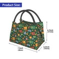 thumbnail image 2 of Yiaed Christmas Gift Print Lunch box lunch bag Portable Insulated Lunch Box for Women Men Cooler Tote Bag with Front Pocket for Work Picnic Travel, 2 of 6