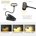 thumbnail image 6 of Anpro 2 Pack Rechargeable Book Light 6 LED, 3 Brightness Levels Lighting & 3 Color Temperatures, up to 40 Hours Reading, Lightweight Clip on Reading Lights for Books in Bed, 6 of 8