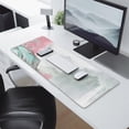thumbnail image 2 of Celebrate Spring Everyday with Watercolor Cherry Blossom Gaming Mouse Pad: Large 31.5x11.8 Inch Desk Mat, Non-Slip Base & Stitched Edge Design, Perfect Addition to Desk & Home Office., 2 of 7