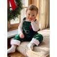 thumbnail image 5 of RUINIXCW Toddler Baby Boy Girl Christmas Overalls Love Heart Embroidered Plush Sleeveless Jumpsuit, 5 of 9