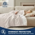 Bedsure Electric Blanket Heated Throw Soft Ribbed Flannel Heated