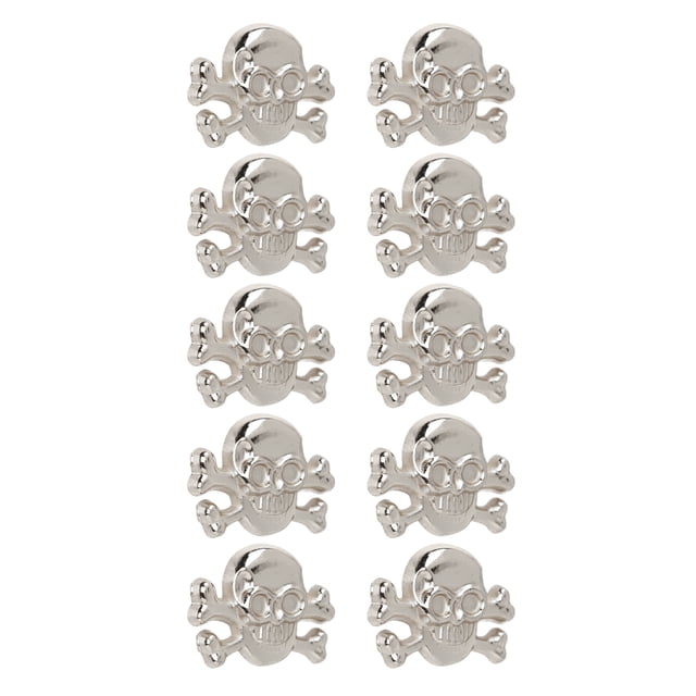 Metal Skull Rivets, Exquisite Zinc Alloy Studs for Leather Craft DIY, 50 Sets 1 Pack, with Screws