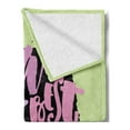 thumbnail image 2 of Best Friend Soft Flannel Fleece Throw Blanket, You are My Best Friend Forever Lettering Cartoon Print, Cozy Plush for Indoor and Outdoor Use, 50" x 60", Pale Green Baby Pink, by Ambesonne, 2 of 5