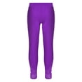 thumbnail image 4 of YONGHS Big Girl's Ice Skating Compression Tights Yoga Pants Leggings for Dance Gymnastics Active Purple 10, 4 of 7