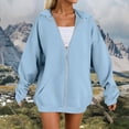 thumbnail image 2 of Godom Sweatshirts Jackets for Women Zip up Hoodies Long Sleeve Pullover Fall Clothing with Pockets Womens Sweatshirt, 2 of 4