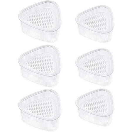 

Triangle Sushi Mold Onigiri Maker Bento Press Mold Diy Tool Triangle Rice Ball Sushi Make MoldKitchen Accessories(6 Pcs) White