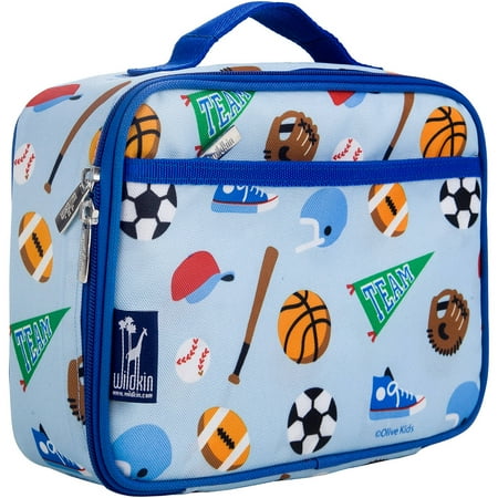 

Wildkin Kids Insulated Lunch Box for Boy and Girls BPA Free (Game On Blue)